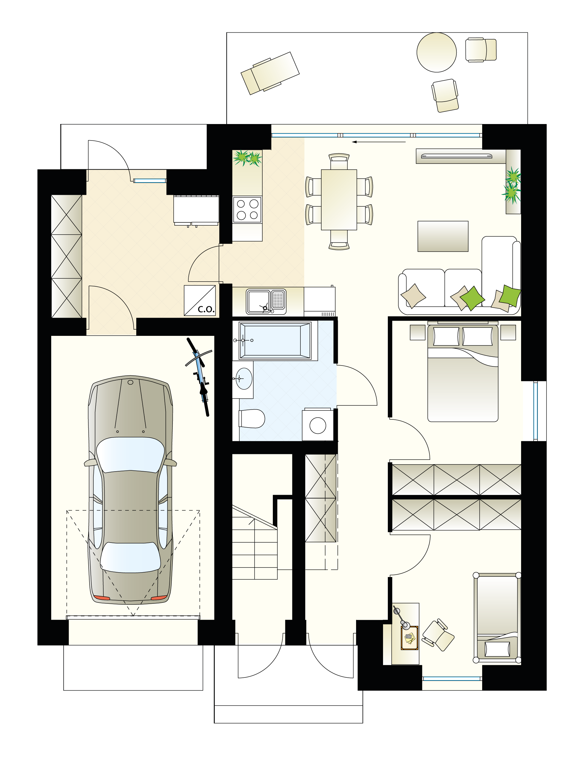 Projekt domu Szpinak 2G dwulokalowy